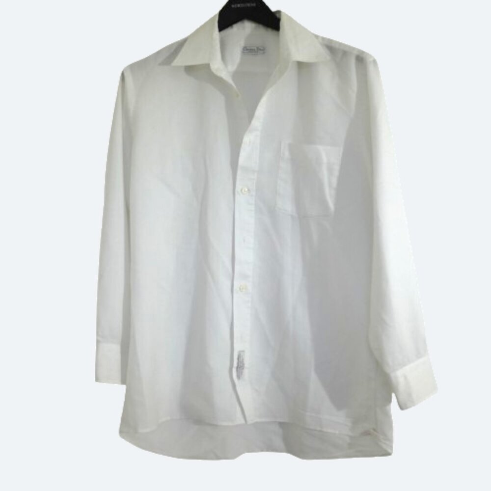 Dior White Button-Up Dress Shirt